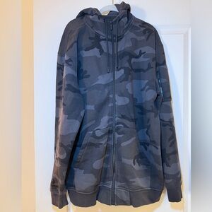 Men's Gray Camo Zip Up Hoodie by CSG Size XL